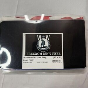 Wounded Warrior Project Flag Freedom Isnt Free 3x5 Ft Black Polyester F1887